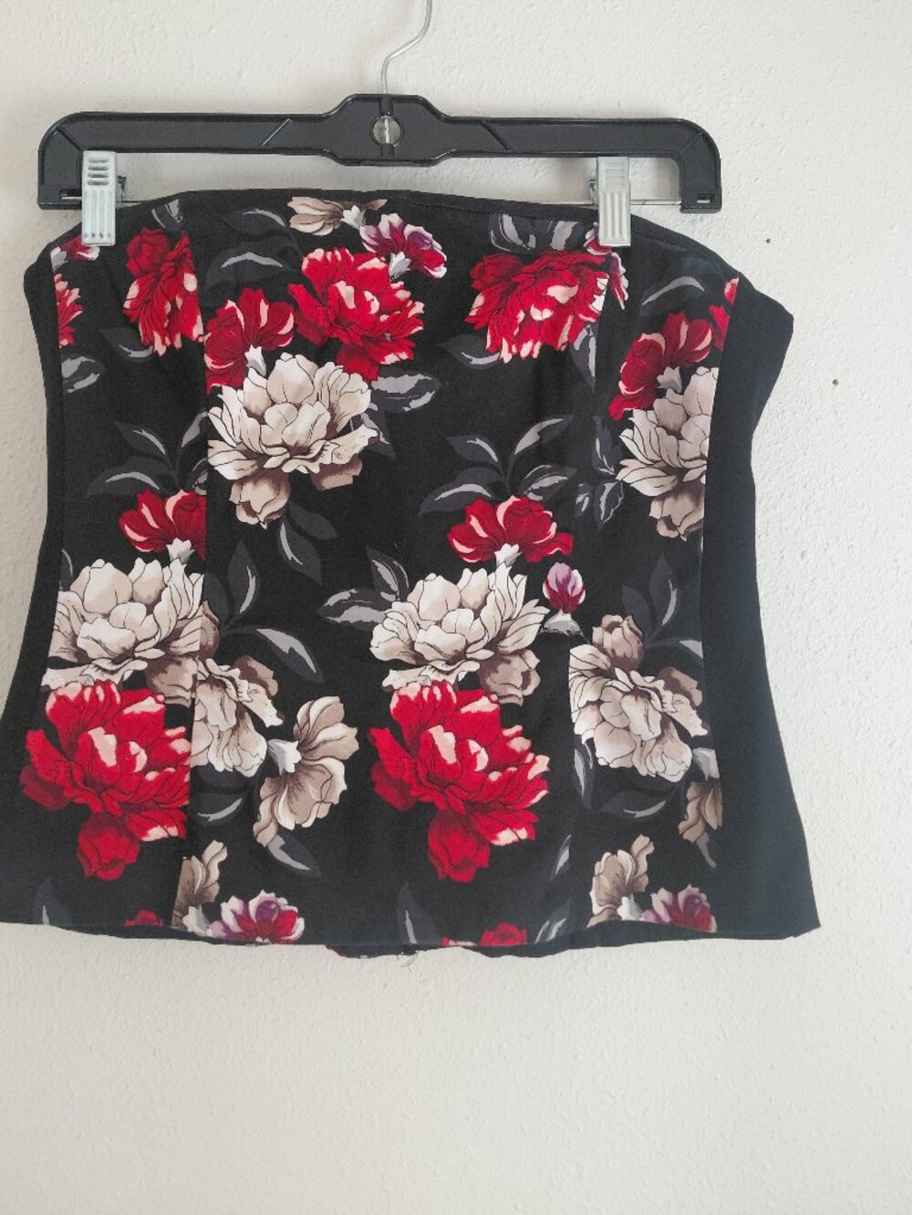 Y2K White House Black Market Floral Corset Tube Top Whimsigoth Club Party